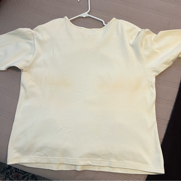 Sweater Loft Sport Cream Southwestern Style Top Fringe Aztec - Picture 8 of 9